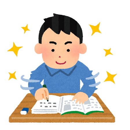 450勉強が好調な人のイラスト（男性）.jpg